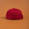 Men's Summer Cotton Brimless Skullies Cap Vintage Urban Unique Street Portable Docker Hats Multipurpose Miki Beanie Hat