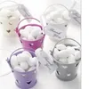 70pcs out heart in Heart Tin Pails 미니 Pails 호의 미니 버킷 사탕 상자 생일 패키지 호의 이벤트 기념일 테이블 Decor