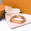 Fashion design Rose Gold 316L stainless steel Men's and women's bracelets Hip hop jewelry bracelet gift included box