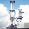 인기있는 7 인치 샤워 헤드 PERC HEADY GLASS BONG RECYCLER WATE PIPES KLEIN PERCOLARATOR DAB RIG OIL RIG 14mm 여성 공동 XL-2062 재고 있음