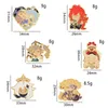 Broches, broches Genshin Impact Émail Pins Mignon Dessin animé Diluc Ragnvindr Ganyu Qiqi Paimon Broche Fans de jeux vidéo Collectionnez Badge Bijoux Cadeau