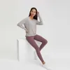 Yoga outfits antibom o-neck sport toppar kvinnor höst vinter lös mjuk långärmad t-shirt fitness träning gym casual blouses