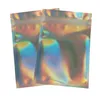 2021色のプラスチック袋マイラーアルミホイルのジッパーバッグ片側クリアバックプラスチック梱包袋小売パッケージジュエリーフード包装袋