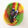 Colorful Silicone ashtray Folded Tray For Rolling Papers dab tools silicone mat 3 styles Smoking Accessories8073525