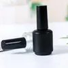 200pcs lot 15ml Matte Black White Empty Nail Polish Glass Bottle Containers with Brush Cap271S