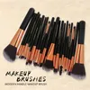 22PCS Foundation Makeup Brushes Professional Make Up Borste Set Trähandtag Brocha de Maquillaje Kit Mag5171