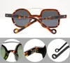Brand Clip-On Polarizado Óculos de Sol Mens Mens Molduras Homens Mulheres Eyewear Cinza / Escuro Verde Lente Óculos de Sol Moda Óculos Ópticos Com Caixa