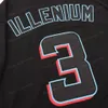 DJ ILLENIUM Jersey Singer 3# Herren-Baseball-Trikots, genäht, weiß, schwarz, modische Version, Diamond Edition, Top-Qualität