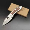 Vendite calde F113 Mini coltello pieghevole con logo Manico in legno Coltello da campeggio tascabile Portachiavi multifunzionale Coltello da caccia di salvataggio Strumento EDC esterno