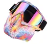 Skibrille Winter Männer Frauen Snowboard Schneemobil Schnee Winddichte Skibrille Motocross Coole Sonnenbrille mit Gesichtsmaske1