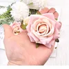 1pcs 7 см. Искусственная белая розовая шелковая цветочные головки для свадебного украшения DIY венок венка для скрапбукинга фальшивка