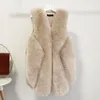 Faux Fur Woman Top Furry Vest for Woman 2020 Autumn Winter Designer Luxury Female Clothing Streetwear Vintage Harajuku Kpop