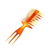 Chemin de cheveux à trois côtés multifonctionnel Afro peigne huiler Head Heinthedressing pro large dents hommes coiffant de coiffure peigne W10398