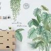 Adesivos de Parede Nordic Planta Tropical Monstera Folhas de Jardim Pequeno Fresco Porta Decoração Papel Auto-adesivo