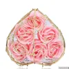 Valentine Róże Plated Iron Basket Rose Soap Kwiat Sztuczne Rose Kwiaty Wedding Birthday Mothers Day Pad12977