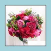 Decoratieve bloemen kransen feestelijke feestartikelen thuis tuin custom 35 / 45cm rose peony kunstbloem bal centerpieces decor bruiloft