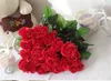 Rose fraîche fleurs artificielles Real Touch Rose fleurs décorations pour la maison pour la fête de mariage anniversaire festif