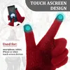 Handschuhe Damen Weihnachtsgeschenk Touchscreen Winter Warme Fäustlinge Herren Damen Stretch Gestrickt Nachahmung Wolle All-Finger Rutschfest Boutique 04