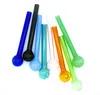 4Inch(10cm) Colorful Pyrex Glass Oil burner transparent Oil Burner Glass Tube Oil Burning Pipe glass pipes water pipes