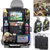 New 1pc/ 2pcs Car Seat Back Organizer 9 Storage Pockets with Touch Screen Tablet Holder Protector for Kids Children Car Accessories