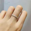 inbeaut 18K White Gold Plated Pass Diamond Test Round Excellent Cut 0.1 ct MicroColor Ring 925 Siver Party Jewelry 2202072452289