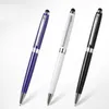 Vente en gros 2 en 1 stylo de signature en métal d'affaires stylet stylos à bille fournitures de bureau pour étudiants