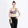 Sport Yoga Bra Sexig Beauty Back Double Cross Ribbon träning Yoga Gym Vest Push Up Fitness Tops Shake Proof Justerbar band BH TOPP