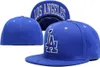Bütün Men039s en kaliteli la kraliyet mavisi takılmış şapka düz ağzı nakledilen logo hayranları beyzbol şapkaları beden la la field flan close9455299