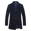 Män kostym Jackor Casual Ullblandning Slim Fit Men Blazers och Jackor Fashion Grey Woolen Blazer Terno Masculino