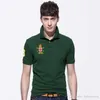 New polos shirts plus size European version European short sleeve loose lapel men's big