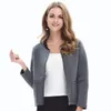 Femmes Vestes Femmes Casual Bomber Veste Manteau Automne Hiver À Manches Longues De Mode Sans Col Taille Large Zipper Manteaux Outwear 7Q18741