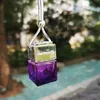 New Car Air Freshener Hanging Glass Bottle Auto Perfume Diffuser Empty Bottle For Essential Oils Fragrance Automobiles Ornaments