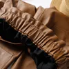 Calças de couro genuínas Mulheres Inverno Nova Moda Elástica Cintura Cintura Calças Mulheres Plus Size Harem Calças Casuais Calças Feminina 201106
