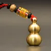Decorative Objects & Figurines Fengshui Five Emperor Money Lucky Key Pendant Copper Gourd Pure Small Gourd1