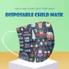 Mode 3D Disposable Kerstmis Maskers Santa Sneeuwman Gift Afdrukken Kinderen Volwassen Kinderen 3-Lagen Bescherming Gezondheid Masker Gezicht Sanitaire FY0103