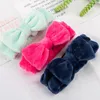 Make-up hoofdband snoep kleur wassen gezicht tulband boog haarband vrouwen hoofd wrap zachte koraal fleece make-up gereedschap 10 stijlen