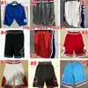 Tryckt 2021 Nyheter Fickor Basket Shorts 21-22 Team Short Sport Wear Pant med Pocket City Blå Vit Svart Röd Lila Utskrift Bra kvalitet