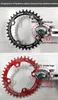 Deckas 104BCD Runda smal breda kedjan Chainwheels MTB Mountainbike cykel 104BCD 32T 34T 38T 38T Crankset Tandplatta delar 104 BCD