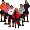 Tute da donna Set da due pezzi Designer Inverno Twill Maglione Tessuto Cerniera Felpa con cappuccio Giacca Pantaloni sportivi Coulisse Solido Tuta sportiva 13 colori