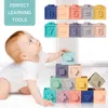 Soft Building Blocks per Baby 0 12 mesi Giocattoli da bagno per bambini 3D Touch Soft Balls Rubber Teethers Ball Toys Baby Grasp Toy Gifts LJ201113