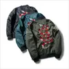 NAGRI kurtka z haftem jesień Ma1 kurtka Bomber płaszcz cienki mężczyzna hip-hopowa moda Streetwear rozmiar Us M L XL XXL XXXL XXXXL 201114