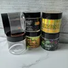 Frascos de embalagem 3.5g Etiqueta do holograma 3,5 Gram 60ml Mistame fino Mylar Mylar Mylar Plástico Frasco Tanque seco da erva da erva com adesivos