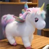 Fantastic Rainbow Unicorns Plush toy Giant Unicorn Toy Stuffed Animals Doll y Hair Horse Toys for Children Girls Xmas Gift Y1232K5149966