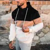 Männer Pullover Hoodie Pullover Männer Casual Fleece Pullover Dicke Warme Patchwork Kleidung Langarm Geräumige übergroße Pull Homme