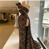 Leopard Custom Made Evening Dresses Sexy Side Split Modern Fashion Designer Formal Prom Dresses One Shoulder Robe de soirée Party Dresses