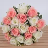 18 Heads Lover Rose Sztuczne Kwiaty Bridal Hold-Holding Flower Home Office Wedding Tle Centerpiece Rose Bukiet Dekoracji