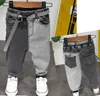Spodnie dziecięce spodnie dziecięce dżinsy dla dzieci dżinsy dla małego chłopców dżinsowe spodnie maluchowe odzież 2-7 lat lj201203