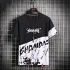 T-shirt Mannen M-6XL 7XL 8XL 9XL T-shirt Heren Ronde hals Elastische Force Mannen T-shirts Stitching Heren Casual Short Mouw A521