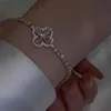 Gouttes d'eau bracelet trèfle conception zircon clavicule chaîne femme mariée bijoux cadeau femme femme