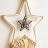 Acessórios de decoração nórdica Boho Handwoven Star Tapeçarias Enfeites Presente de Natal para quarto de crianças Casa de fazenda Decoração de casa Macr3332r